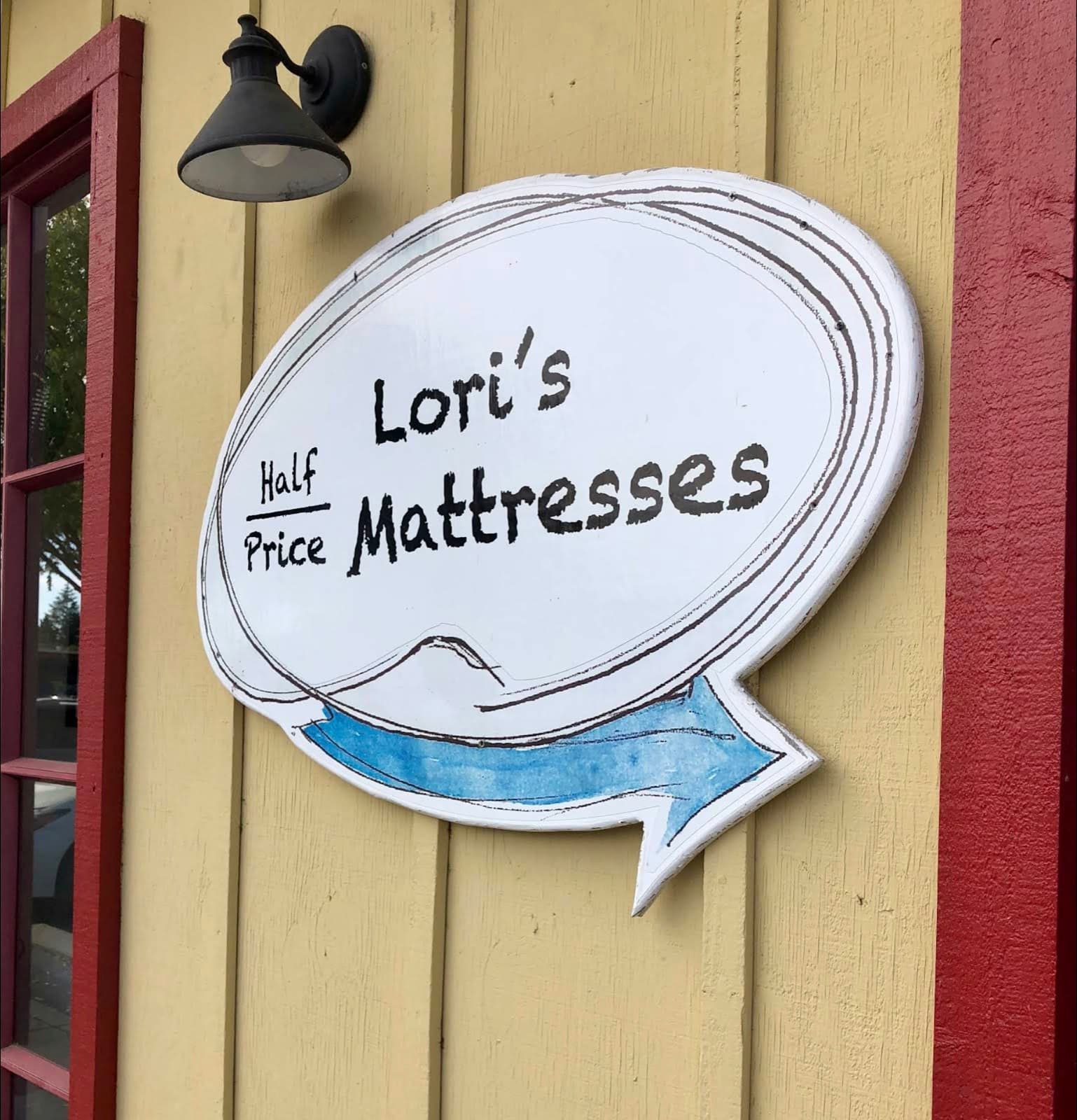 Lori's Half Price Mattress showroom interior in Sebastopol, CA